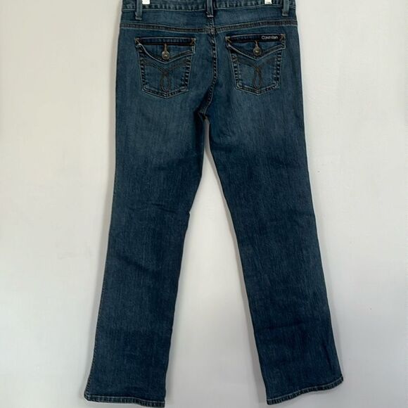 Calvin Klein | Medium Dark Wash Women’s Lean Bootcut Denim Blue Jeans Size 10 - Picture 2 of 16